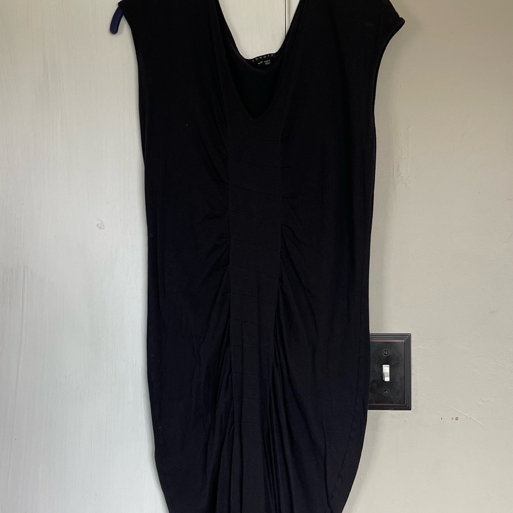 Theory Black V-Neck Blouse